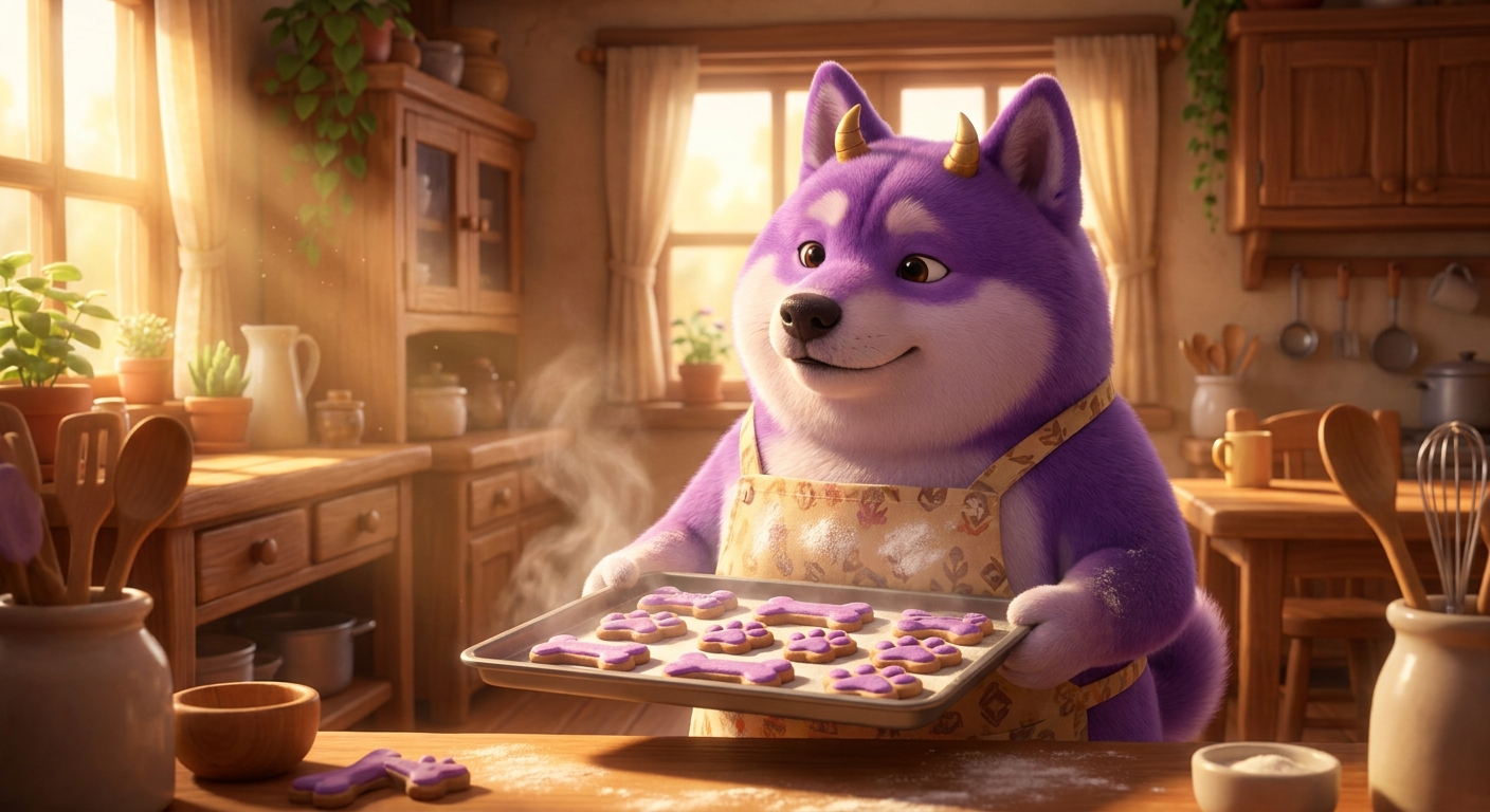 Bulldoge baking cookies